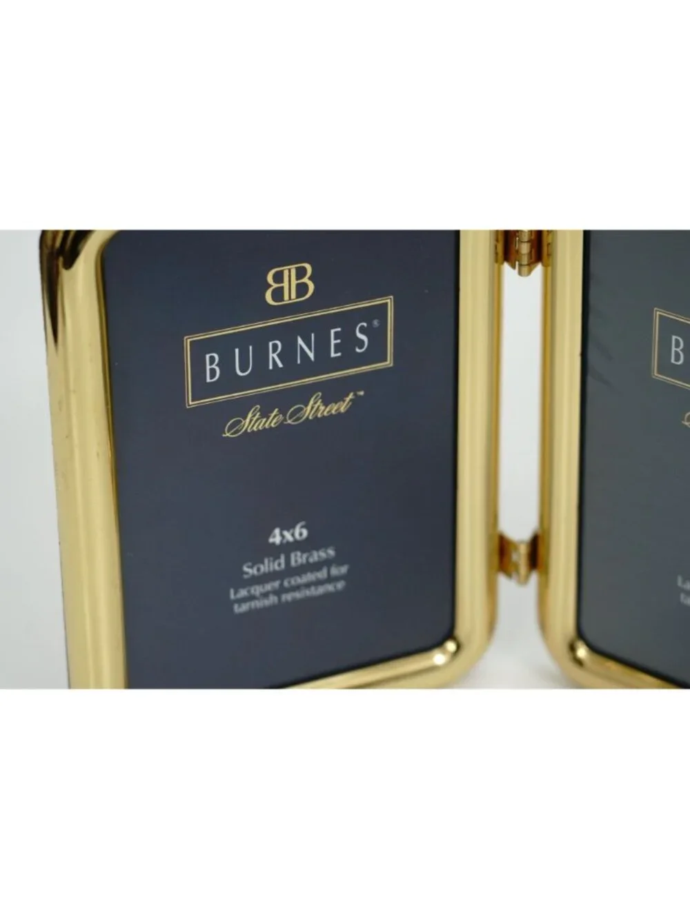 Burnes State Street Double 4x6 Frame Solid Brass Goldtone